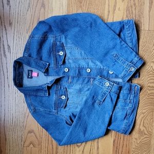 Childrens Place Girls Denim Jacket midwash blue - size 16 XXL